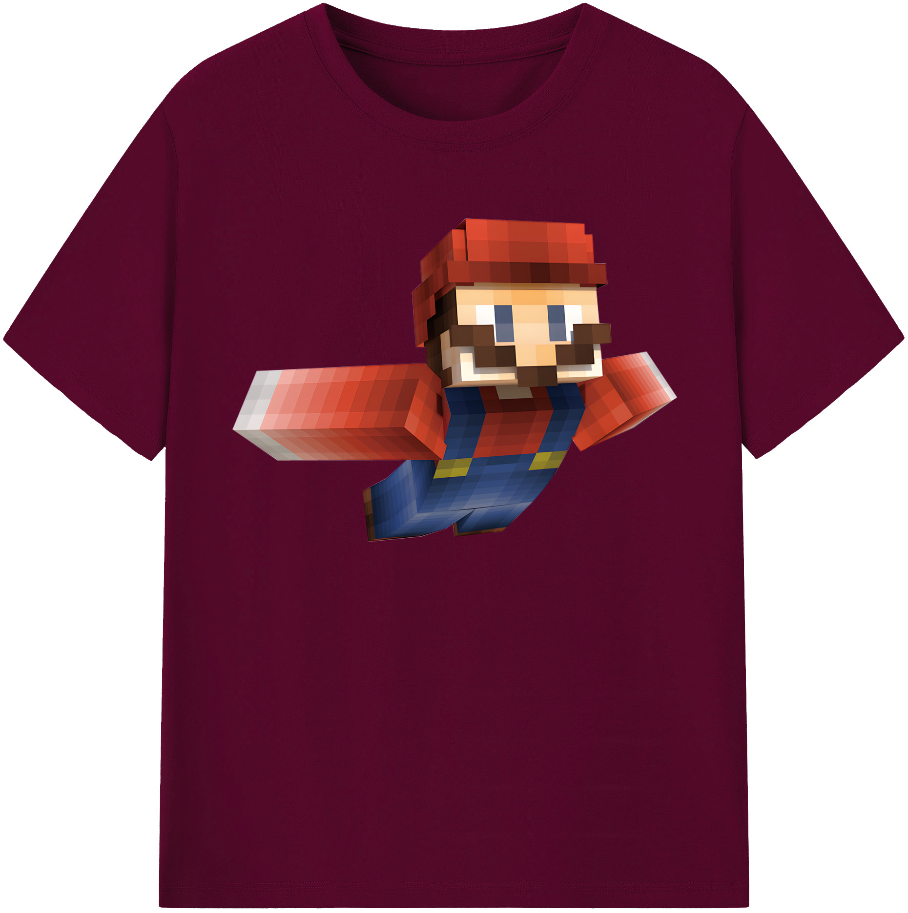（画像用） マインクラフト ブロックの世界 Minecraft MC Block world レディースカジュアルプリントTシャツ（綿100％）